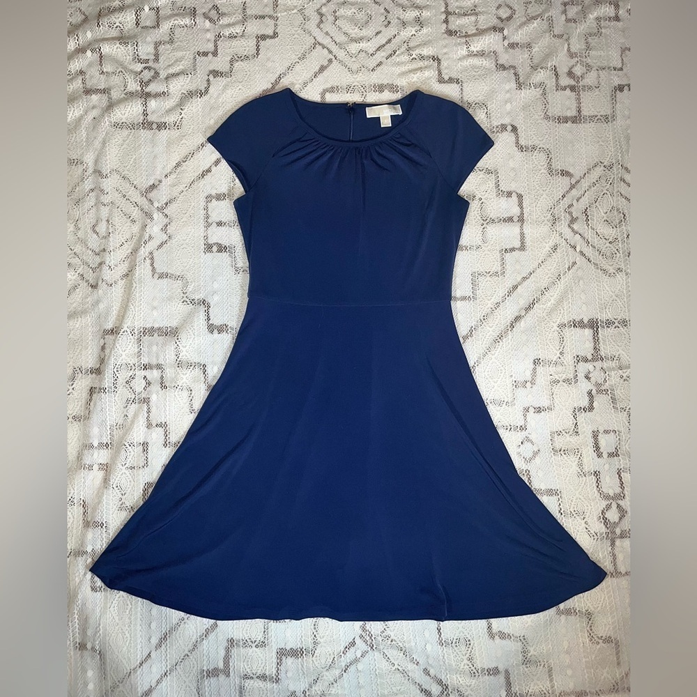 Michael Kors Elegant Navy Mini Dress - Picture 2 of 5